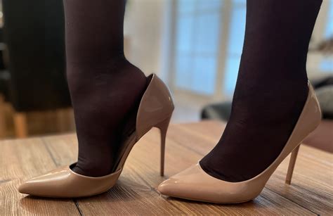 Nude High Heels In Tights R HighHeels