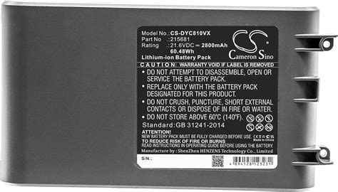 Replacement Battery For Dyson Sv10 V8 V8 Absolute V8 Absolute Cord