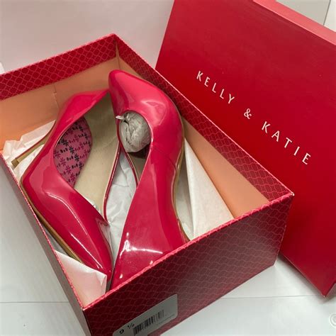 Kelly Katie Hot Pink Patent Leather Pump Gem