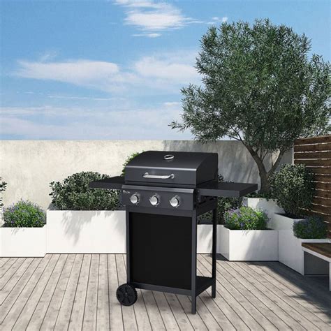 Romanesco Bbq Edelstahl Gasgrill 3 Brenner Klappbare Regale