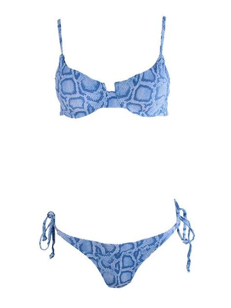 Famous Shoes Set Bikini Floral Ψηλόμεσο Μπλε CP BLUE Skroutz gr