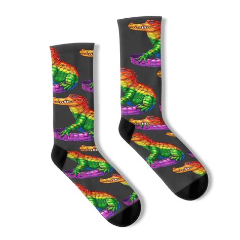 Lgbt Alligator Lgbtq Lesbian Pride Rainbow Gay Pride Month Socks Sold By Zimmermanrliame SKU