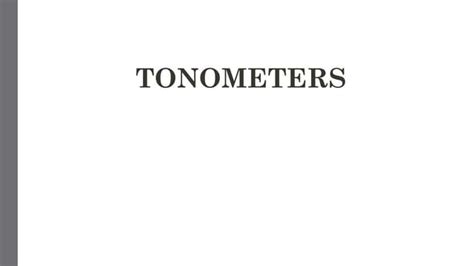 tonometers   operation pptx