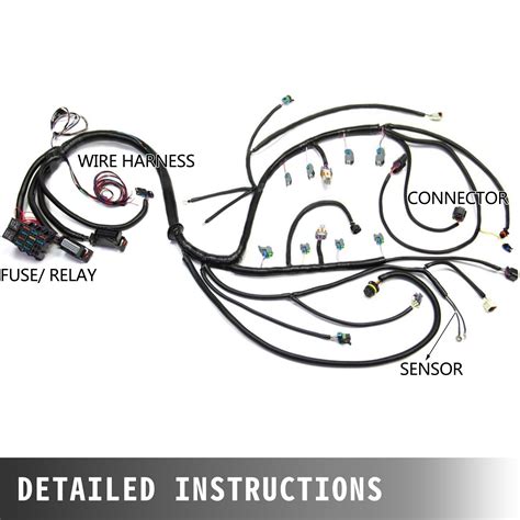 2008 2015 Ls3 6 2l Standalone Wiring Harness W 6l80e Vevor Us