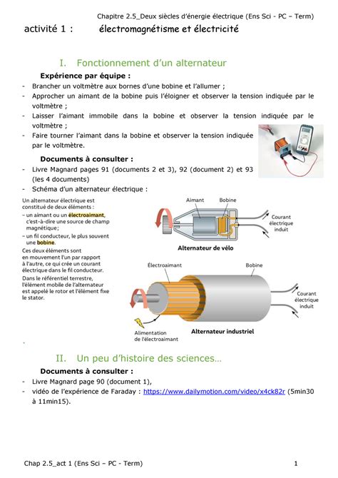 Chap Tp Lectromagn Tisme Et Lectricit Chapitre Deux