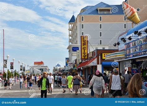 The Famous Boardwalk In Ocean City Maryland Editorial Stock Image