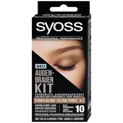 Syoss Augenbrauen Kit Permanente Augenfarbe Nr 6 1 Dunkelblond