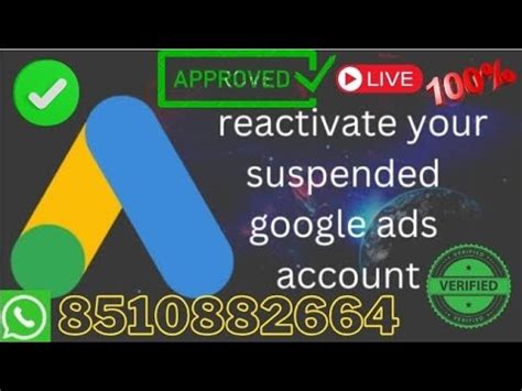 Reactivate Your Suspended Google Adwords Accounts Unsuspended Google