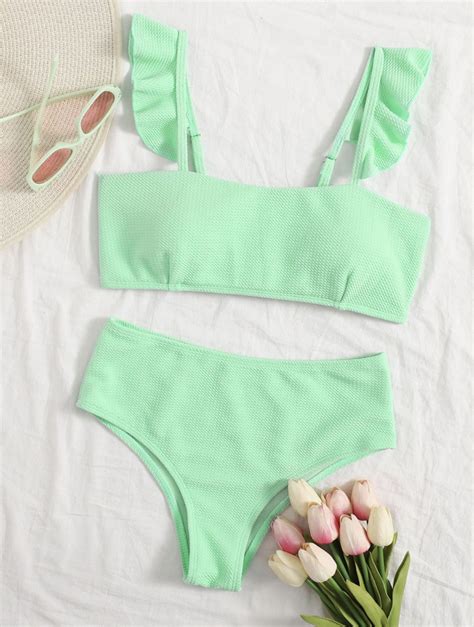 Orange Bikini Top And High Waist Bottom Choies Artofit