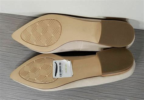 Caslon Luna Pointy Toe Flat Nude Nubuck Womens Size Gem