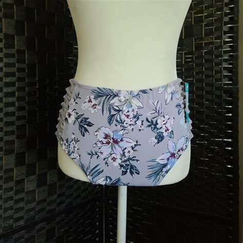 Ambrielle Swim Ambrielle High Waisted Floral Bikini Bottoms Poshmark