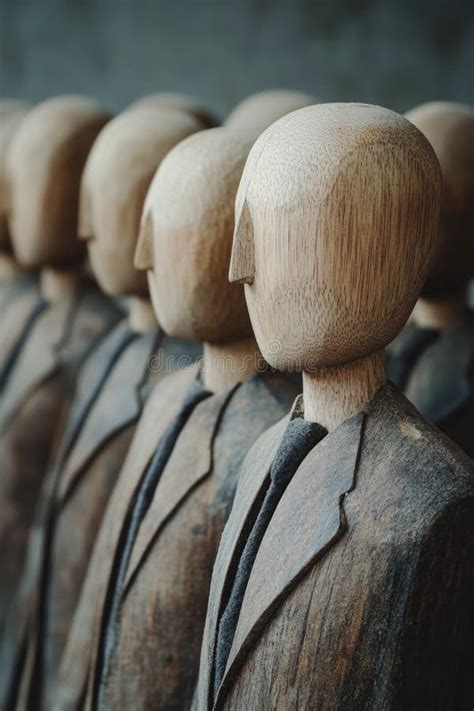 Wood Sculpture: Collective Identity in Art Stock Photo - Image of ...