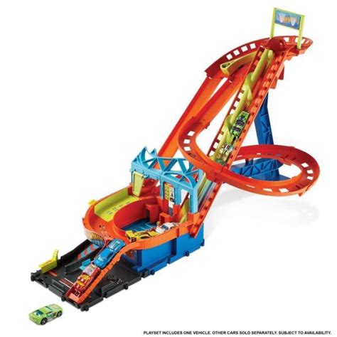 Promo Hot Wheels City Track Roller Coaster Rally Mainan Mobil Balap Anak Diskon Di Seller