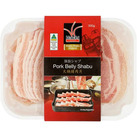 Hanabi Pork Belly Shabu 300g Woolworths