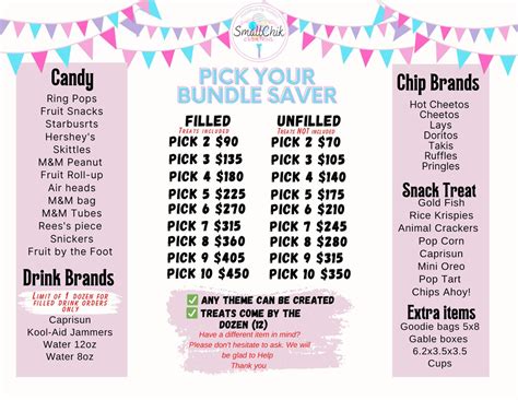 personalized favors custom party favors custom treat bag  theme