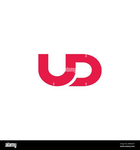 Letter Ud Simple Loop Curves Geometric Logo Vector Stock Vector Image