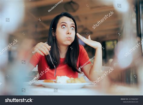 Greedy Hungry Customer Eating Hot Meal Nh C S N Shutterstock