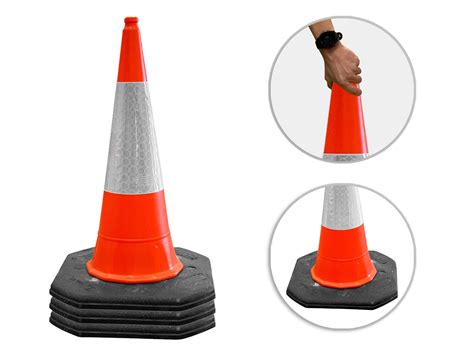 Premium 1 Metre Traffic Cone 2-Piece | Road Cone | Street Solutions UK