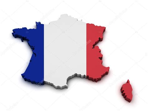 France Flag Map Shape — Stock Photo © NiroDesign #14611913