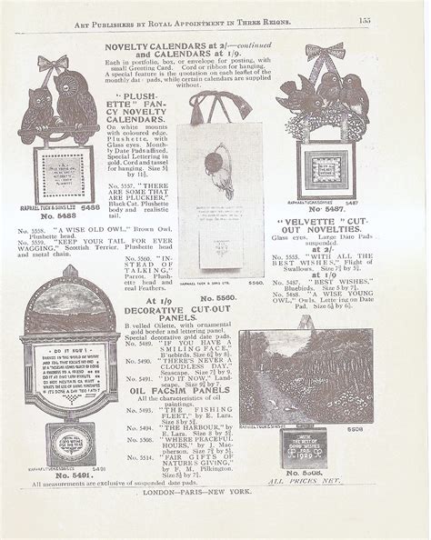 Novelty Calendars And Engagement Calendars Continued Tuckdb Catalogs