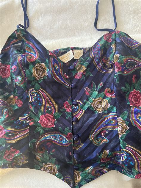 Victoria Secret Lingerie Set Size Medium Blue Pink Gem