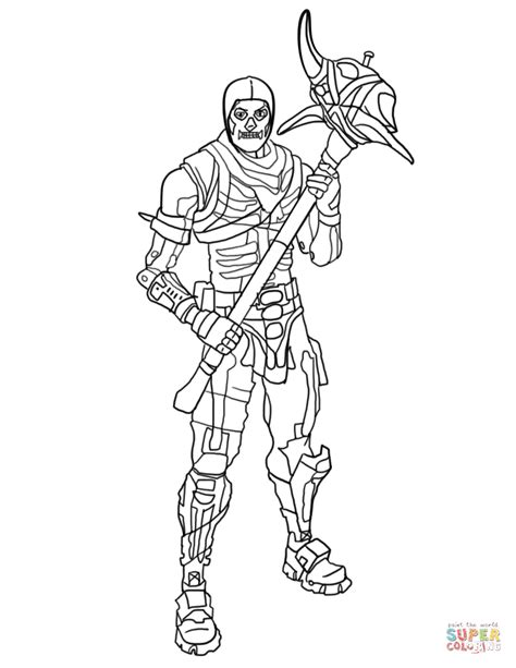 Fortnite Skull Trooper Coloring Page Free Printable Coloring Pages