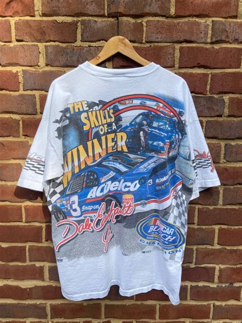Vintage Vintage Nascar Dale Earnhardt Portrait Of A Champion Aop Tee