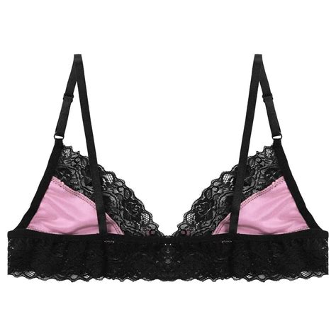 Sissy Men Lingerie Floral Lace Bralette Bra Crossdresser Underwear Crop Tank Top EBay