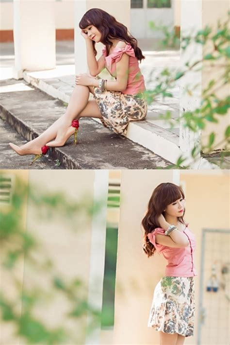 Những hình ảnh hot girl Sam trong quyến rũ với áo sơ mi kết hợp chân váy Thư viện Ảnh đẹp hot