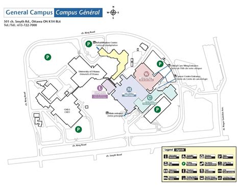 Ottawa Hospital General Campus Map - Topographic Map World