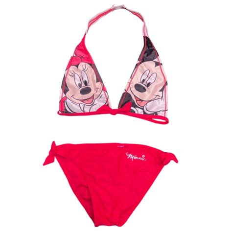 Girls Disney Minnie Mickey Mouse Red Bikini Piece Set Size Medium Age Ebay