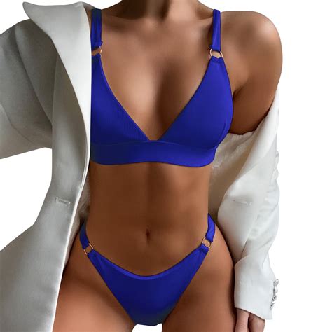 Gubotare Bikini Sets For Women Bikini Set Fashion Women Solid Color