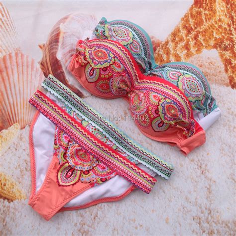 Women Bikini Sexy Padded Top Swimsuit Sets Fashion Swimwear Women Biquini