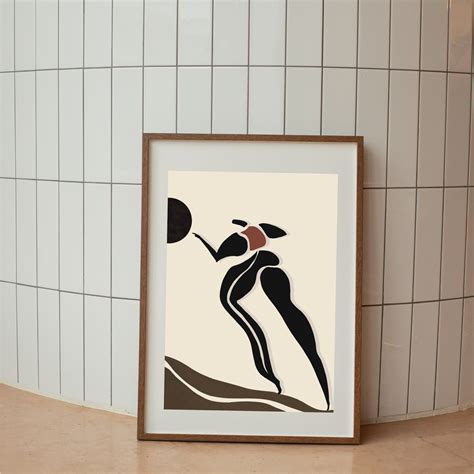 Sisyphus Minimal Illustration Abstract Art Digital Print Greek