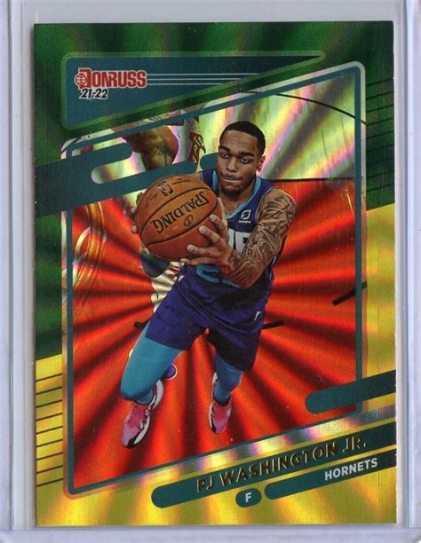 Donruss Holo Green And Yellow Laser Pj Washington Jr Ebay