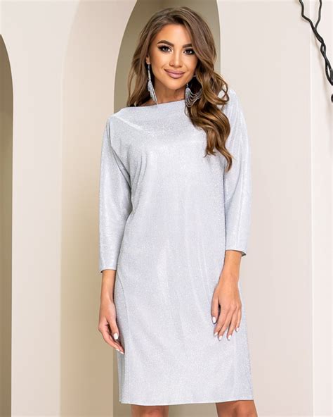 Нарядное блестящее платье с кружевом на спине Khan белое золото 42 S от ...