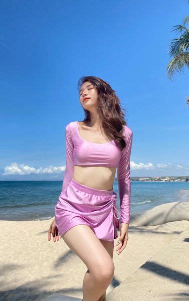 Đồ bơi tay dài croptop quần tam giác kèm váy P2P Bikini Thương hiệu đồ bơi nữ đồ bơi nam