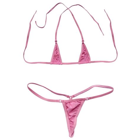 Women S 2 Piece Bikini Set Bra With Micro Thongs Beachwear Swimsuit Swimwear EBay
