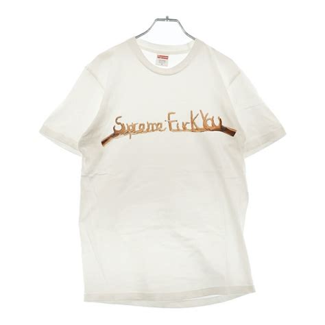 楽天市場SUPREME シュプリーム サイズ S 18AW Fuck You TEE ファックユー ロゴプリント クルーネック 半袖 Tシャツ ホワイト中古程度Bカラーホワイト