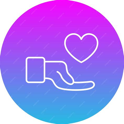 Premium Vector A Hand Holding A Heart Symbol In A Circle With A Pink