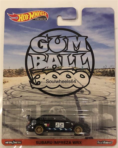 Hot Wheels Premium Toy Story Gumball 3000 Subaru Impreza WRX Fully Reserved Hobbies Toys
