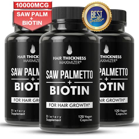 Saw Palmetto Biotin Capsules Dht Blocker Promotes Hair Growth And Prevents Hair Loss Unisex