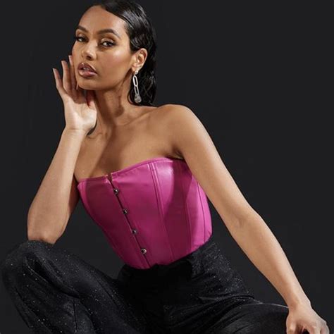 Hot Pink PU Lace Up Corset Brand New With Tags RRP Depop