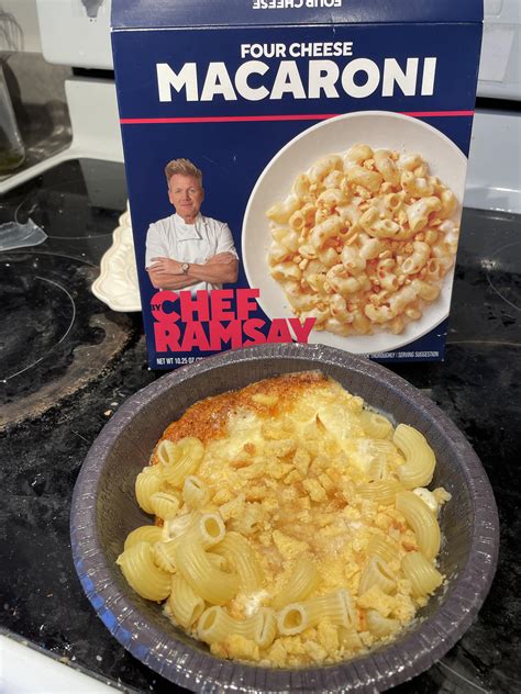 Gordon Ramsay's Four Cheese Macaroni. Shocking. 8/10 : r/frozendinners