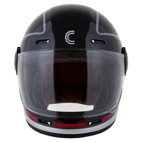 Motorcycle Helmet Cassida Fibre Jawa Sport Blacksilverred Insportline