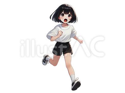 運動会で走っている女の子01イラスト - No: 25552291｜無料イラスト・フリー素材なら「イラストAC」