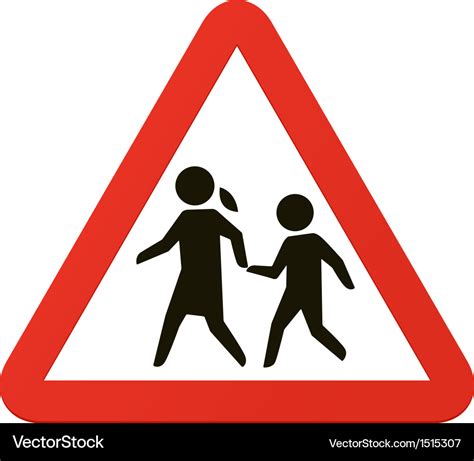 School warning sign Royalty Free Vector Image - VectorStock