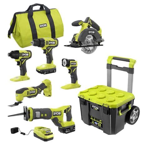 Ryobi One V Cordless Tool Combo Kit With Ah Battery Ah