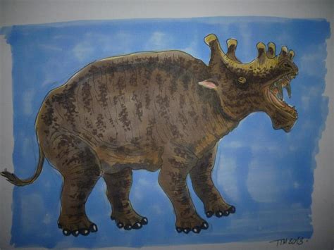 Uintatherium By T Rex79 On Deviantart