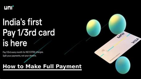 How To Make Payment Of Uni Credit Card UNI Pay Card Indias First